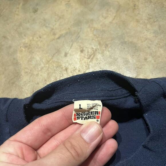 Vintage 80s Batman DC Comics Navy Shirt - Picture 3 of 3